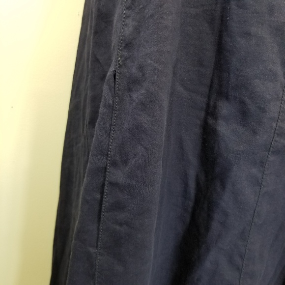 Eileen Fisher S Navy Blue Sleeveless Dress Hi Low - Picture 4 of 8